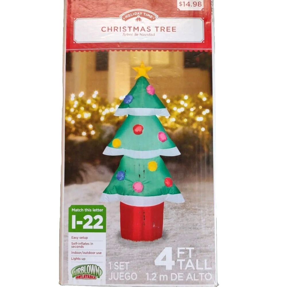 4Ft Christmas Tree Airblown Inflate Holiday Home Decor